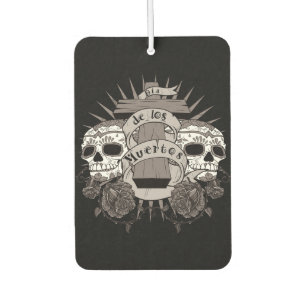 Désodorisant Pour Voiture Dia De Los Muertos Crâne Sugar Roses