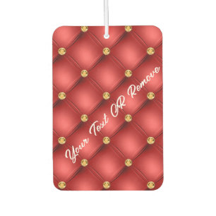 Désodorisant Pour Voiture Diamant Or Tufé Texte Rouge Air Freshener