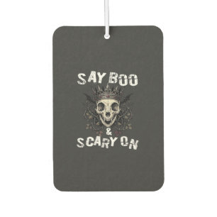 Désodorisant Pour Voiture Dis Boo Crâne Effrayant Couronne Chauve-Souris Ail