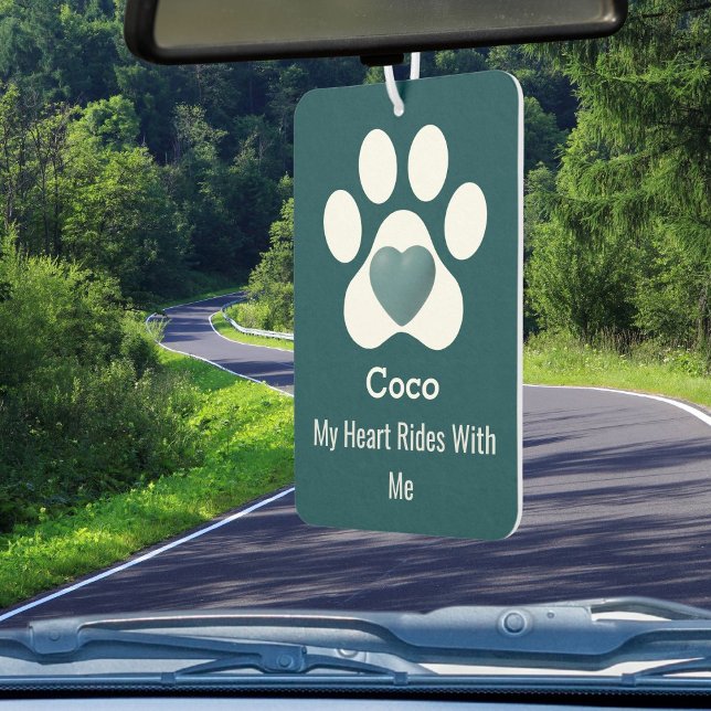 Désodorisant Pour Voiture DIY Modern Elegant Dog Paw Heart Funny Pet Lovers (Créateur téléchargé)