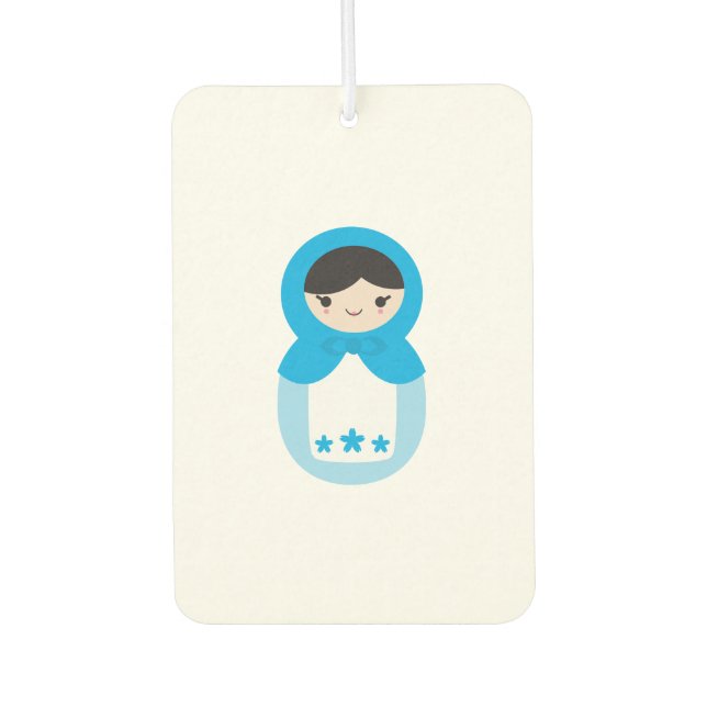Désodorisant Pour Voiture Doux bleu Matryoshka Poupée Air Freshener (Devant)