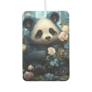 Désodorisant Pour Voiture Doux Ours De Panda Chez Les Roses De La Jungle