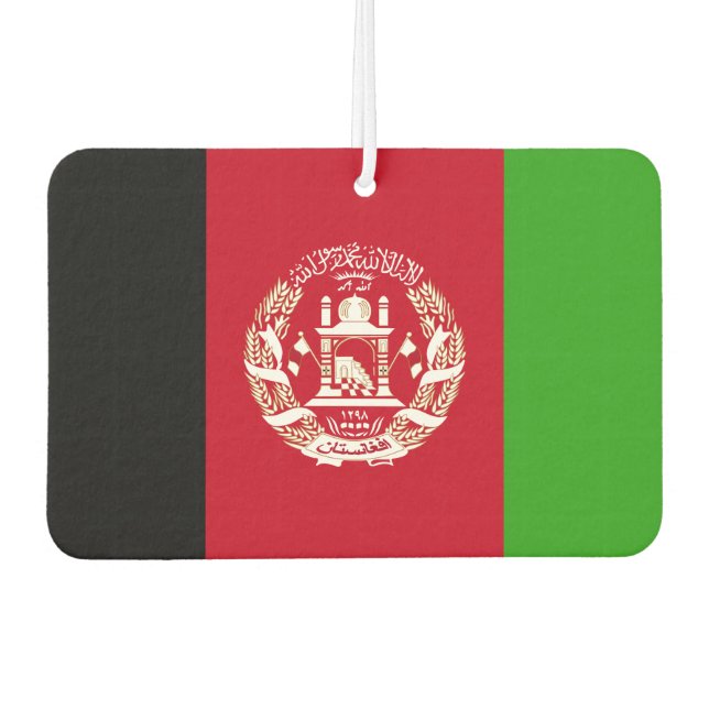 Désodorisant Pour Voiture Drapeau Afghanistan (Devant)