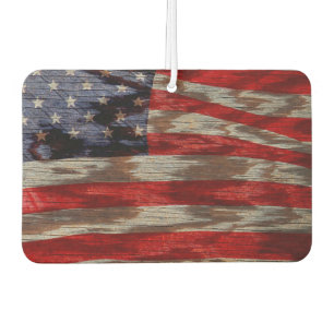 Désodorisant Pour Voiture Drapeau américain à grains de bois