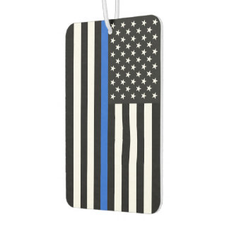 Désodorisant Pour Voiture Drapeau américain de la ligne bleue mince