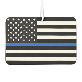 Désodorisant Pour Voiture Drapeau américain de la ligne bleue mince