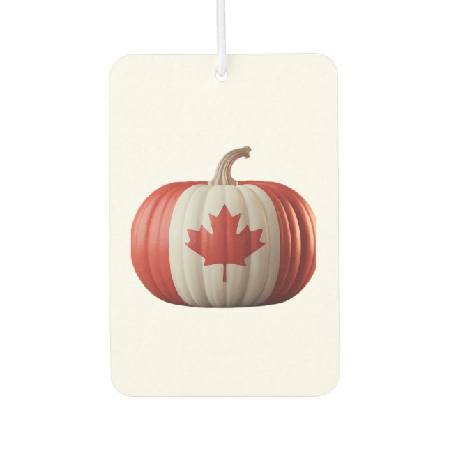 Désodorisant Pour Voiture Drapeau canadien Citrouille Feuille d'érable Actio (Devant)