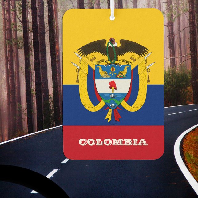 Désodorisant Pour Voiture Drapeau colombien Air Freshener, Colombie (Créateur téléchargé)
