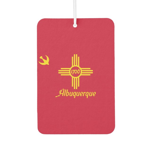 Désodorisant Pour Voiture Drapeau d'Albuquerque, Nouveau-Mexique (Devant)