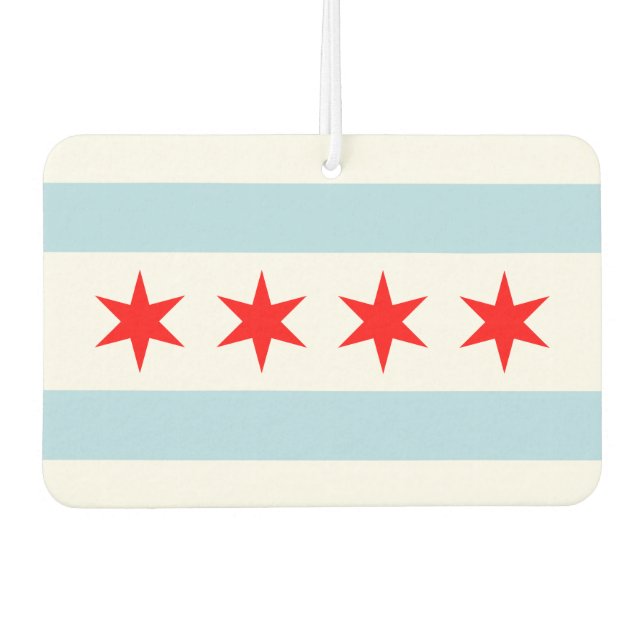 Désodorisant Pour Voiture Drapeau de Chicago, Illinois Beverage Coaster (Devant)