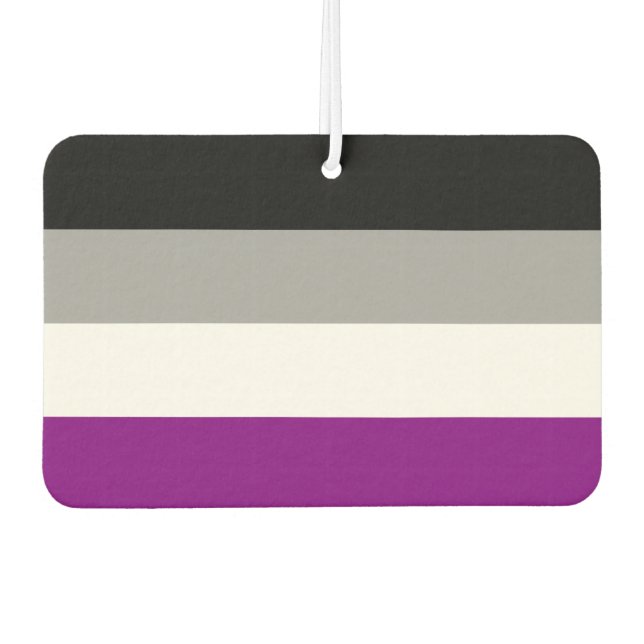 Désodorisant Pour Voiture Drapeau de fierté asexué (Devant)