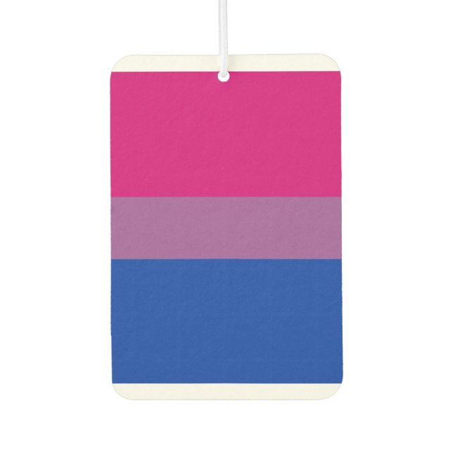 Désodorisant Pour Voiture Drapeau de fierté bisexuelle (Devant)