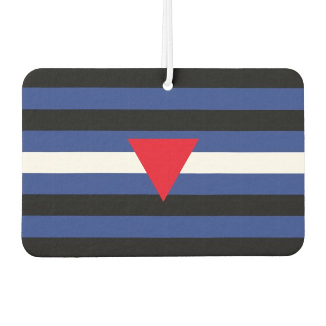 Désodorisant Pour Voiture Drapeau de fierté cuir queer (Devant)