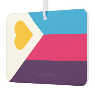 Désodorisant Pour Voiture Drapeau de fierté de la polyamorie tricolore de Sl