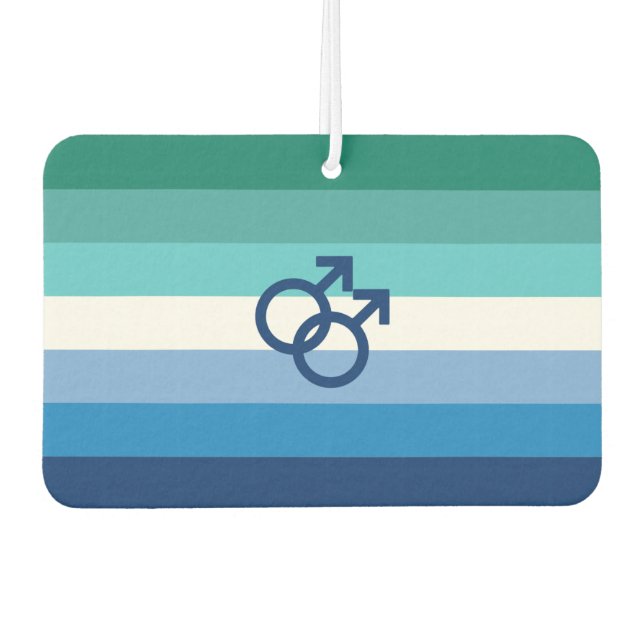 Désodorisant Pour Voiture Drapeau de fierté gay MLM (Devant)