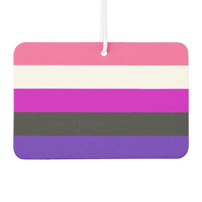 Désodorisant Pour Voiture Drapeau de fierté genderfluid (Devant)
