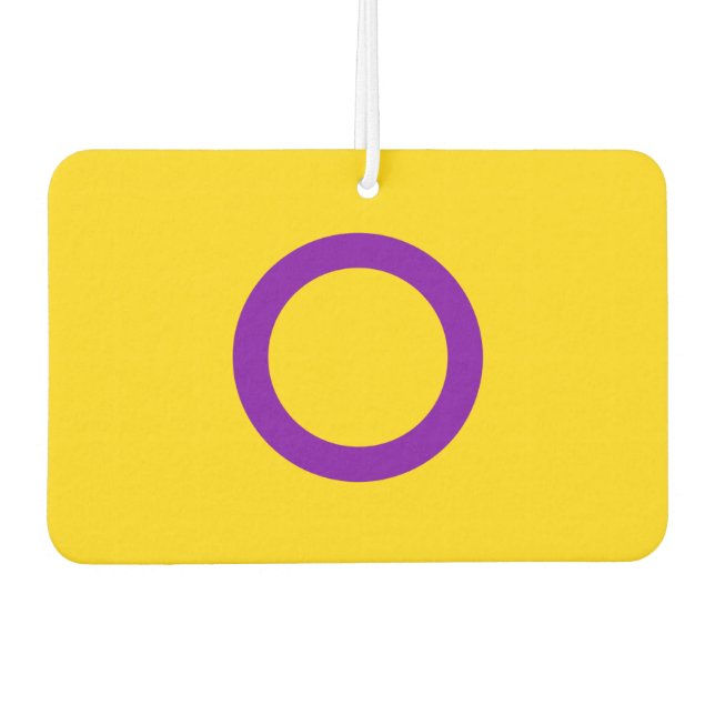 Désodorisant Pour Voiture Drapeau de fierté intersexe (Devant)