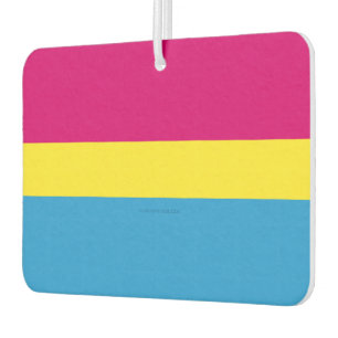 Désodorisant Pour Voiture Drapeau de fierté pansexuelle SlipperyJoe rose amb