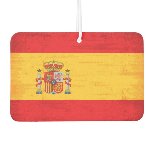 Désodorisant Pour Voiture Drapeau de grunge espagnol (Devant)