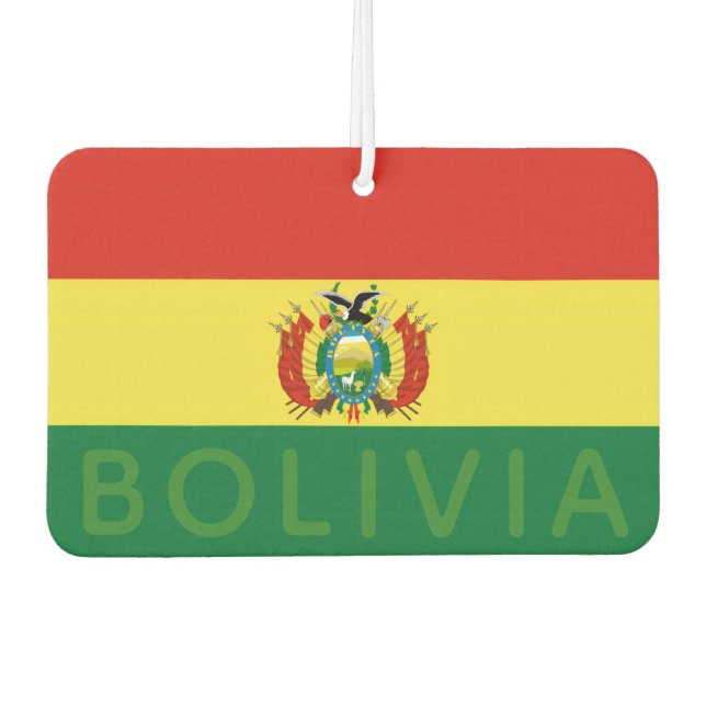Désodorisant Pour Voiture Drapeau de la Bolivie (Devant)