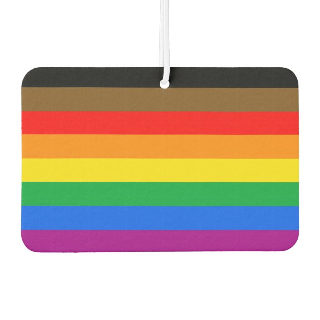 Désodorisant Pour Voiture Drapeau de la fierté arc-en-ciel de Philly (Devant)
