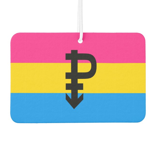 Désodorisant Pour Voiture Drapeau de la fierté Pansexual (Devant)