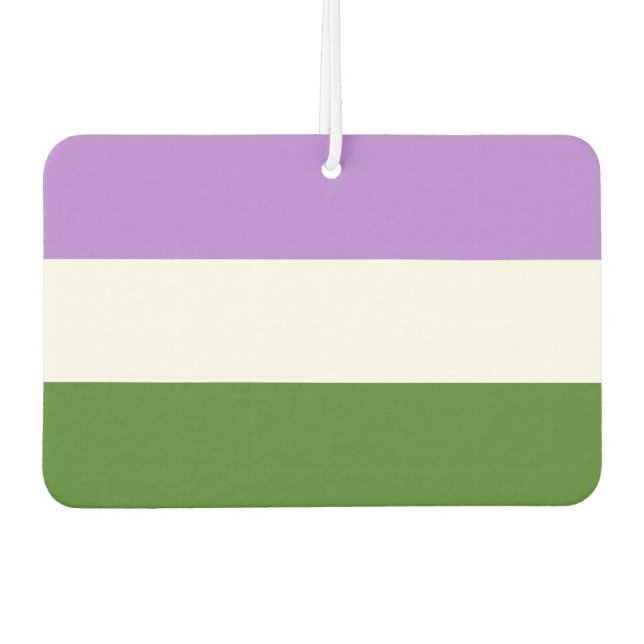Désodorisant Pour Voiture Drapeau de la fierté queer (Devant)