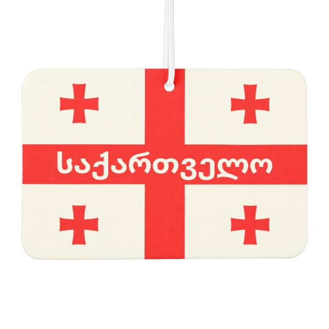 Désodorisant Pour Voiture Drapeau de la République de Géorgie (Devant)
