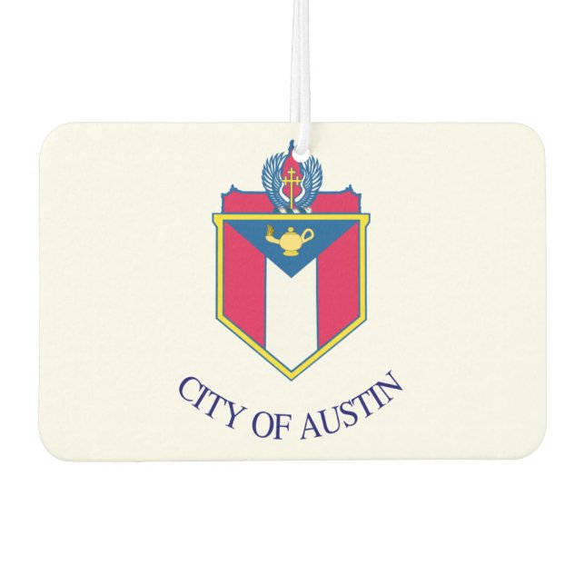 Désodorisant Pour Voiture Drapeau de la ville d'Austin (Devant)