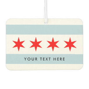 Désodorisant Pour Voiture Drapeau de la ville de Chicago personnalisée voitu