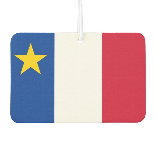 Désodorisant Pour Voiture Drapeau de l'Acadie (Devant)