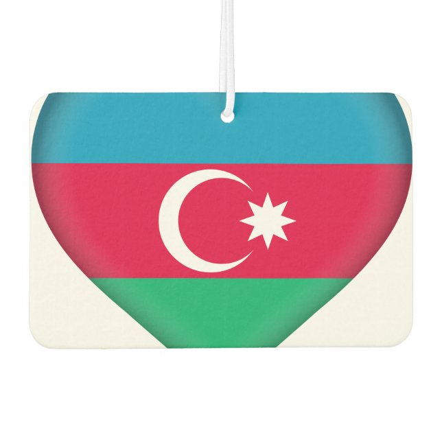 Désodorisant Pour Voiture Drapeau de l'Azerbaïdjan (Devant)