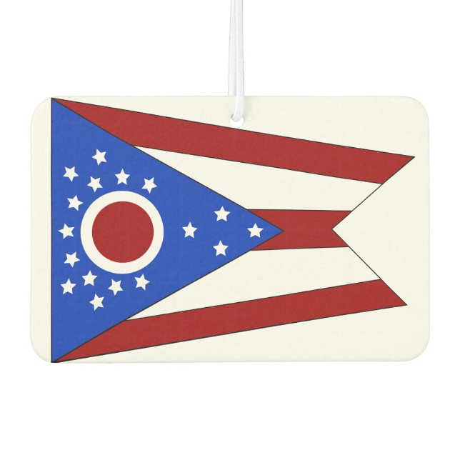 Désodorisant Pour Voiture Drapeau de l'Ohio (Devant)