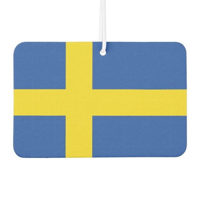 Désodorisant Pour Voiture Drapeau de Suède (Devant)