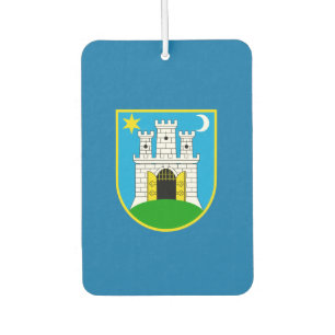 Désodorisant Pour Voiture Drapeau de Zagreb, Croatie Porte-monnaie triple