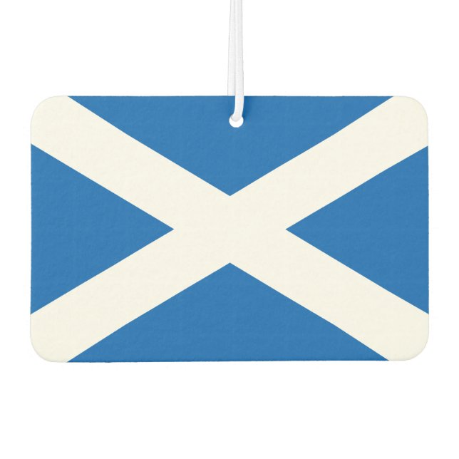 DÉSODORISANT POUR VOITURE DRAPEAU D'ÉCOSSE CROIX BLANCHE BLEU (Devant)