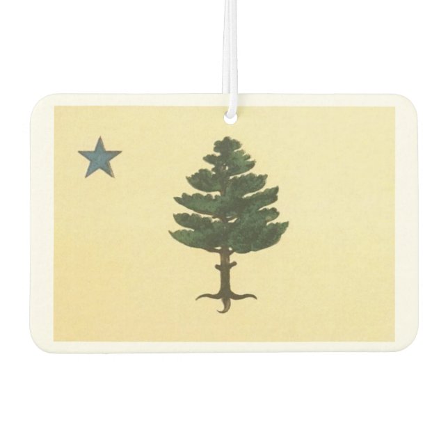 Désodorisant Pour Voiture Drapeau d'origine Maine State Pine Tree Air Freshe (Devant)