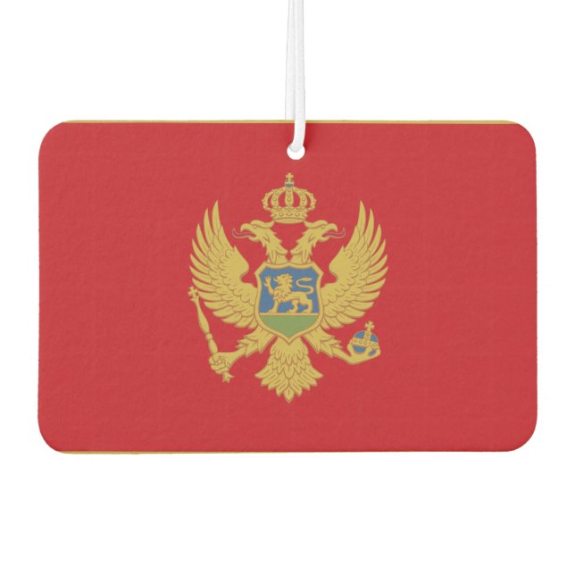 Désodorisant Pour Voiture Drapeau du Monténégro (Devant)