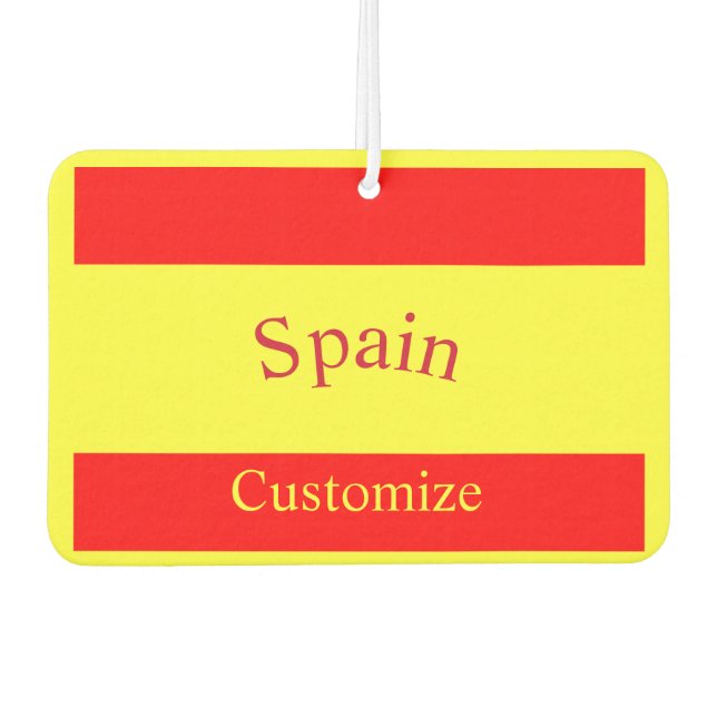 Désodorisant Pour Voiture Drapeau du pays Espagne Thunder_Cove (Devant)