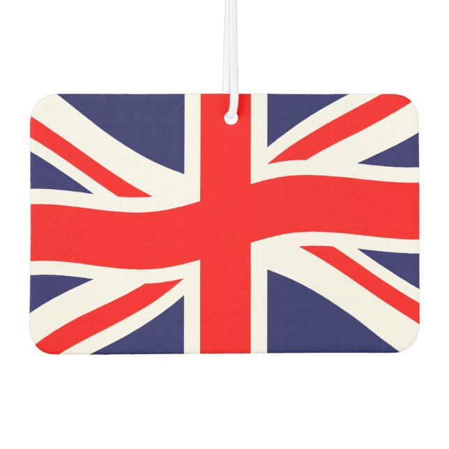 Désodorisant Pour Voiture Drapeau du Royaume-Uni + vos idées (Devant)