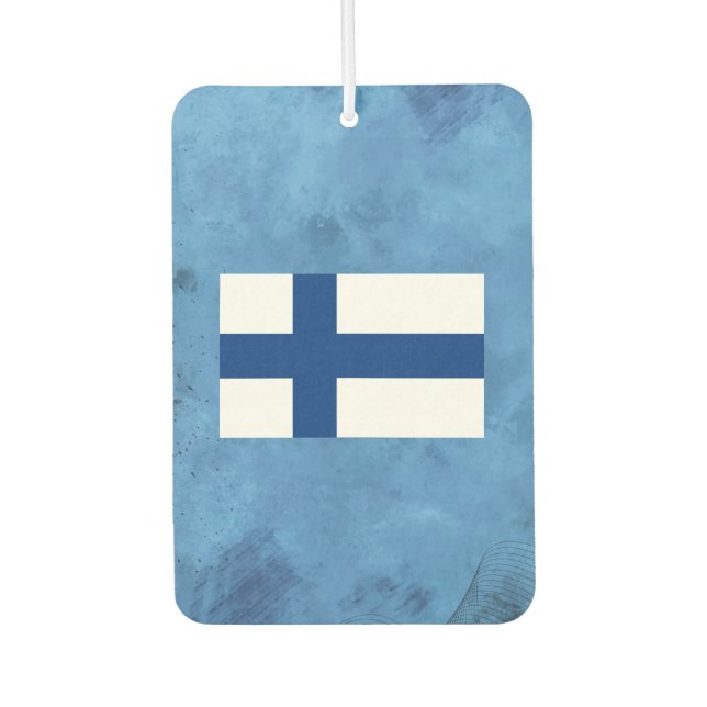 Désodorisant Pour Voiture Drapeau finlandais (Devant)