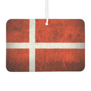 Désodorisant Pour Voiture Drapeau grunge du Danemark
