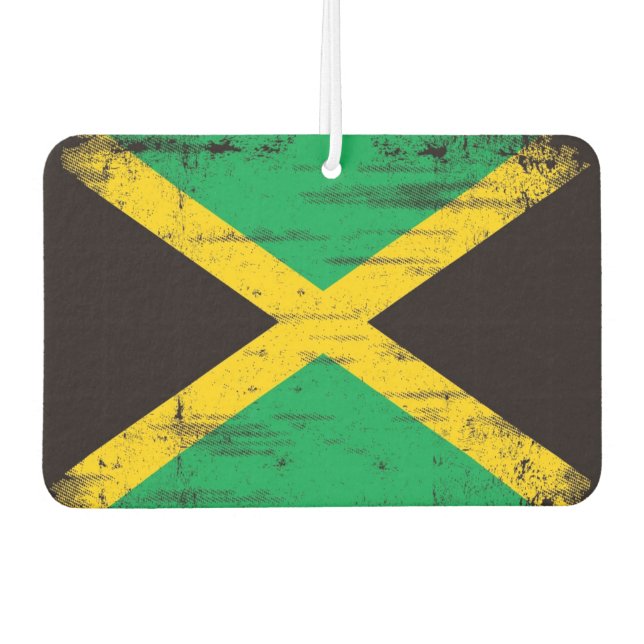 Désodorisant Pour Voiture Drapeau jamaïcain Grunge (Devant)