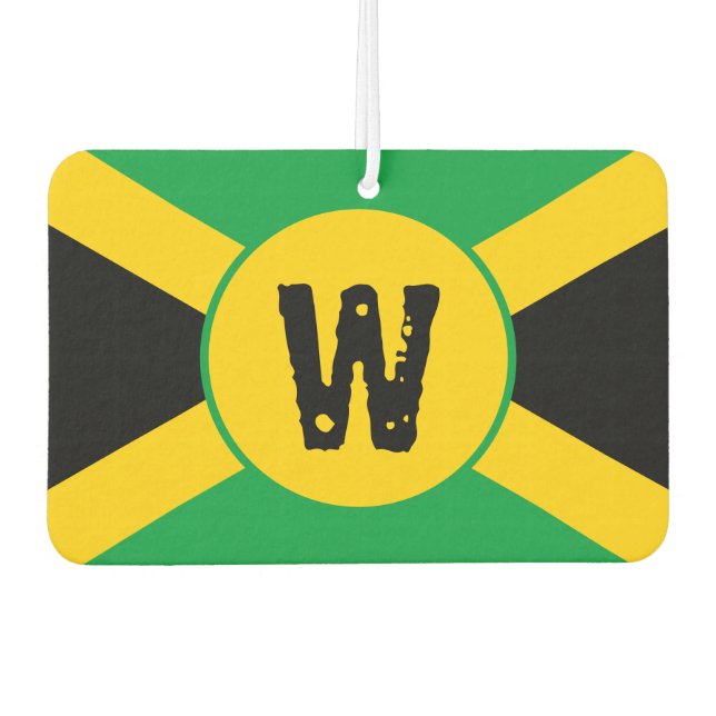 Désodorisant Pour Voiture Drapeau jamaïcain Monogram Air Freshener (Devant)