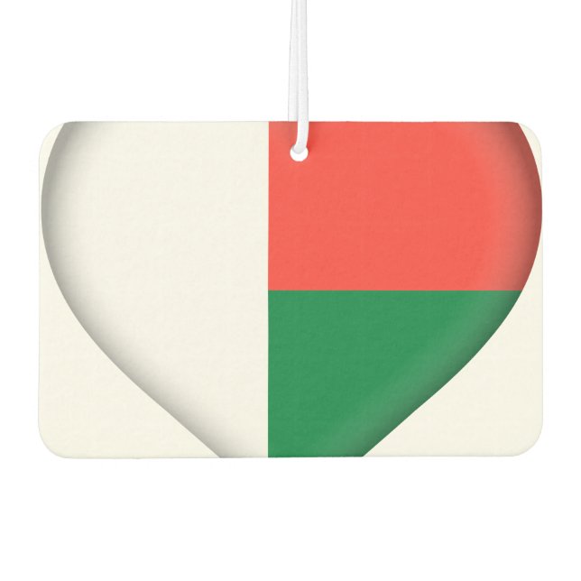 Désodorisant Pour Voiture Drapeau Madagascar (Devant)