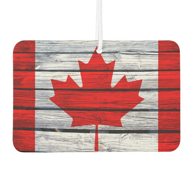 Désodorisant Pour Voiture Drapeau rustique canadien (Devant)