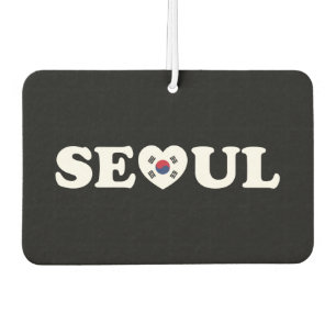 Désodorisant Pour Voiture Drapeau Seoul Love Heart Taegeukgi