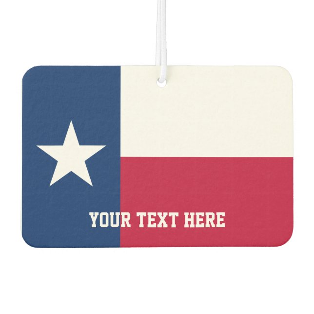 Désodorisant Pour Voiture Drapeau textile personnalisé pour le Texas (Devant)