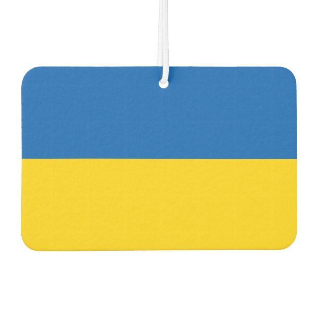 Désodorisant Pour Voiture Drapeau Ukraine (Devant)