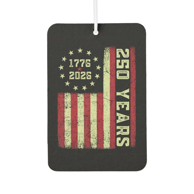 Désodorisant Pour Voiture Drapeau USA 250e anniversaire (Devant)